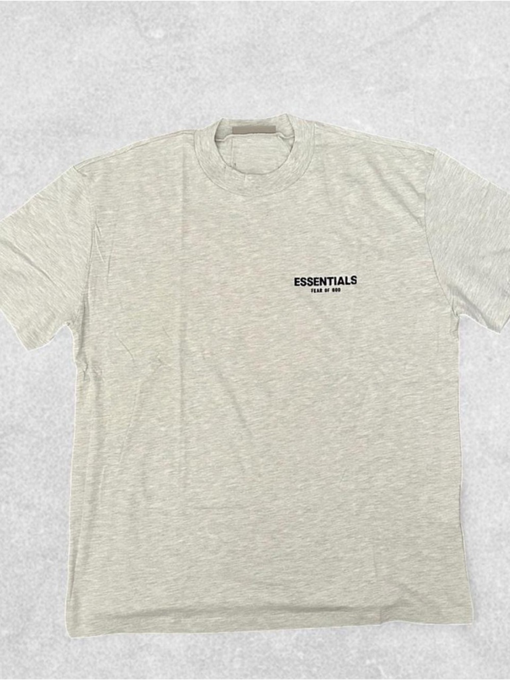 Fear of God Essentials Short Sleeve T-Shirt in grey Cream